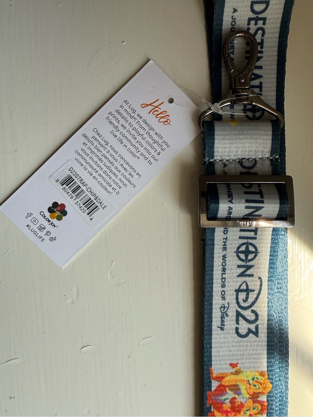 Destination D23 Disney Festival Lanyard with Chip and Dale Rescue Rangers